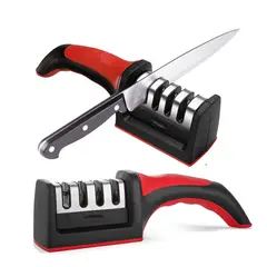 GENERICO - Afilador De Cuchillos De Cocina 4 En 1 De Acero Inoxidable