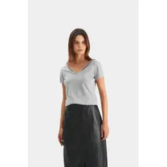 VELEZ - Vélez Camiseta Millare Para Mujer Manga Corta Gris