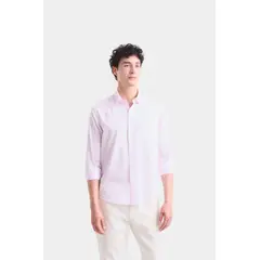 VELEZ - Vélez Camisa Manga Larga Popelina Hombre Cuello Clásico Rosado