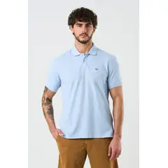 VELEZ - Vélez Polo Manga Corta Essential Para Hombre Textura Azul Claro