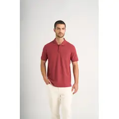 VELEZ - Vélez Polo Para Hombre Semi Fit Detalle Jacquard Vinotinto