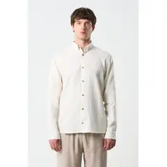 VELEZ - Vélez Camisa Manga Larga Semi Fitted Para Hombre Roma Arena