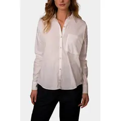 VELEZ - Vélez Camisa Basic Para Mujer Popelina Manga Larga Blanco