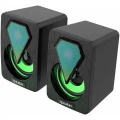 SPEAKER - Par de Parlantes Gamer Altavoz PC RGB YSD-1046