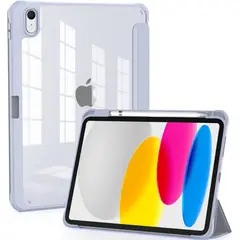 GENERICO - Estuche Protector Smart Clear Magnético Para Ipad 11 (A16) 2025 - Color Gris