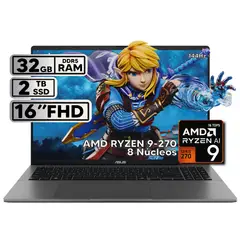 ASUS - PORTÁTIL 16″ RYZEN 9 32GB RAM 2TB SSD WUXGA GRIS + KASPERSKY