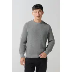 KOAJ - Suéter multicolor cuello redondo tejido punto perlado Hombre