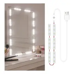 GENERICO - Lámpara Cadena Cable Espejo Espejo Luces Tira Led Baño
