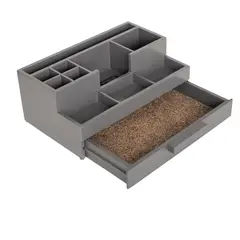 CLASSIC - Organizador De Accesorios De Bambú Seville Classics Gris