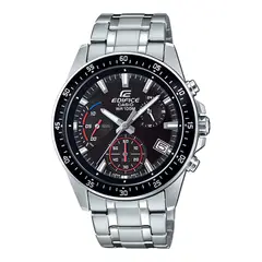CASIO - Reloj Para Hombre Calendario EFV-540D-1AVUDF Negro Plateado