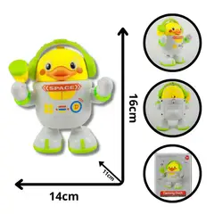 GENERICO - PATO BAILARIN CON LUCES JUGUETE NIÑOS +1 AÑO