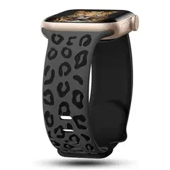 GENERICO - Pulso Manilla Animal Print Apple Watch 42 44 45 4649mm Negro