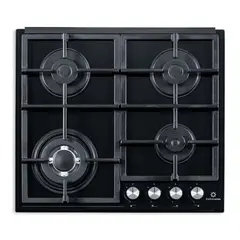 INDURAMA - Estufa Empotrable Vidrio 60 cm 4 Quemadores GN