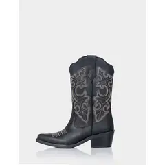 STIVALI - Bota Texana Eclipse Cuero Negro