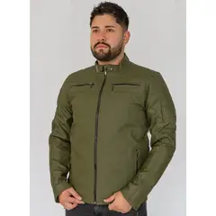GENERICO - Chaqueta para hombre cuero sintético urbana