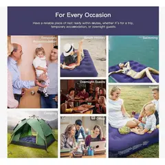 GENERICO - Colchón Inflable Doble Camping Viaje Modelo H5048