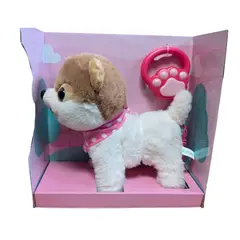 MARKET TOYS - Mascota Infantil Perrito Con Sonidos + Movimiento + Correa