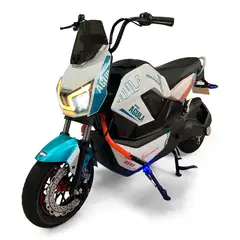 ROADMASTER - Bicicleta Eléctrica Águila Ninja 72V Blanco Verde