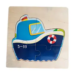 GENERICO - Rompecabeza Madera Figura Color Didactica Aprendizaje Niños