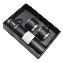 ORIGINAL HEALTH - Termo Portatil Acero Con 3 Tazas Conserva Temperatura