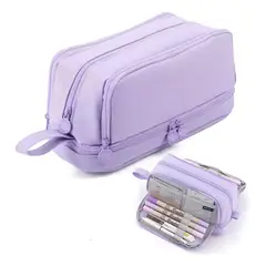 GENERICO - Cartuchera Extra Grande Organizador Colores 4 Compartimentos