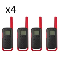 MOTOROLA - 4 Radios de Comunicación T210 Walkie Talkies Vox Originales