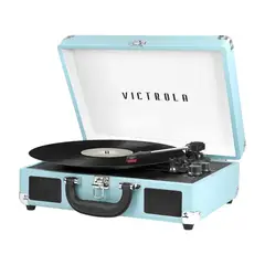 VICTROLA - Tocadiscos portátil de maleta, estilo vintage, 3 velocidades y conexión Bluetooth