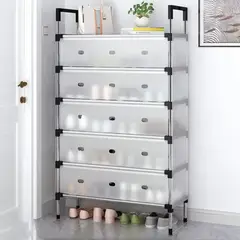 GENERICO - Organizador Zapatero Metálico 6 Niveles Con Tapa