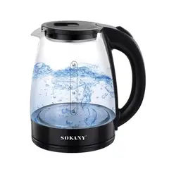 SOKANY - Hervidor de Agua Eléctrico Jarra de Vidrio