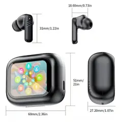 GENERICO - Audifonos Con Pantalla Bluethoot Negros