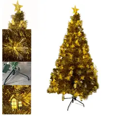 ORQUIDEA - ARBOL FIBRA OPTICA LUZ BLANCA CALIDA ESTRELLA 210 CM