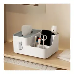 GENERICO - Caja de toallas de papel con cubierta de madera tipo utilero