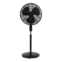 TEZZIO - Ventilador de Pedestal 16” Tri Aspa – 6 Aspas, 3 Velocidades, Oscilación Silenciosa