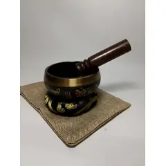 HINDU - Juego Cuenco Tibetano Meditacion En 7 Metales Accesorios