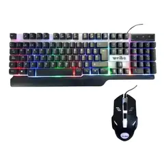 GENERICO - Combo Teclado y Mouse Gamer Rgb Alambrico Weibo 550