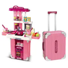GENERICO - Mochila Juguete Para Nina Didáctica Cocina 2 en 1