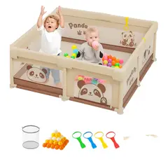 GENERICO - Corral De Juegos Playpen Para Bebé Panda 180cm x 150cm