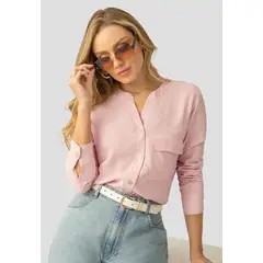 MARKETING PERSONAL - Camisa Mujer Rosa Polvo Mp 112233