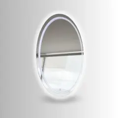 ALIK DISEÑO - Espejo Redondo Flotante Con Luz Led Fría Táctil 80Cm