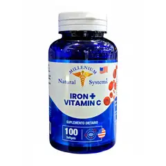 NATURAL SYSTEM - SUPLEMENTO CON VITAMINA C + HIERRO X 100 SOFTGELS IRON + VITAMIN C