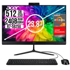 ACER - TODO EN UNO AMD RYZEN 7 5825U SSD 512GB RAM 24GB 23,8 FHD