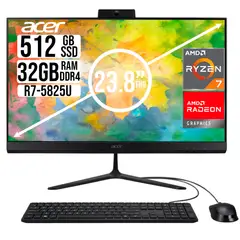 ACER - TODO EN UNO AMD RYZEN 7 5825U SSD 512GB RAM 32GB 23,8 FHD