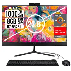 ACER - TODO EN UNO AMD RYZEN 7 5825U SSD 1TB RAM 8GB 23,8 FHD