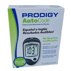 PRODIGY - KIT DE GLOCOMETRO CO 10 TIRAS 10 LANCETAS