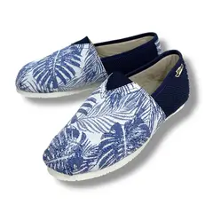 XIAN SHOES - Alpargata clasica mujer hojas azul 25