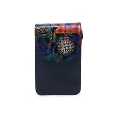 MACOLY - Portacelular manos libres MA01 Cuero tala rojo