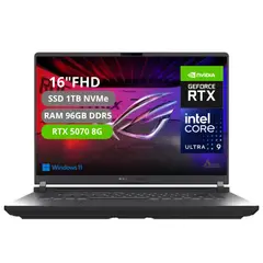 ASUS - PORTATIL ROG STRIX G16 INTEL CORE ULTRA 9 275HX RAM 96GB SSD 1TB RTX 5070 8G