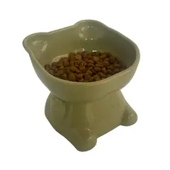 GENERICO - Plato Comedero O Bebedero Alto Gato Perro Mascotas