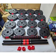 GENERICO - Set Pesas 30kl Mancuerna Ajustables Octagonales