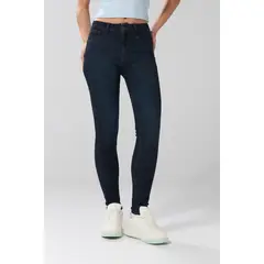 KOAJ - Jean push up azul intenso con realce y tiro alto Mujer